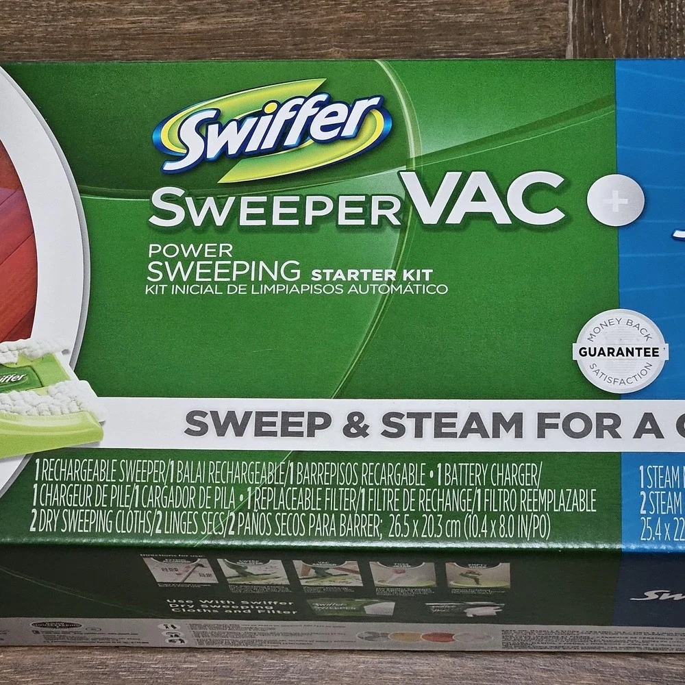 Swiffer Sweeper VAC + Bissell Steamboost Combo Starter Kit BRAND NEW Sealed RARE